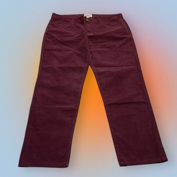 SPERRY Womens 27 Maroon Corduroy Pants NEW - Picture 6 of 6
